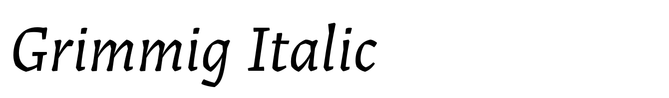 Grimmig Italic